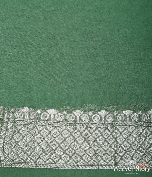 Handwoven_Green_Banarasi_Georgette_Saree_WeaverStory_05