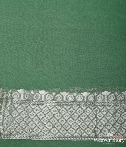 Handwoven_Green_Banarasi_Georgette_Saree_WeaverStory_05