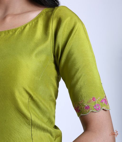 Light_green_pure_silk_blouse_with_machine_embroidery_on_sleeves_WeaverStory_04