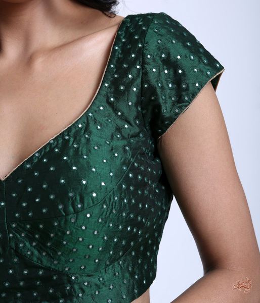 Green_Raw_Silk_Blouse_with_Pitta_Embroidery_WeaverStory_03