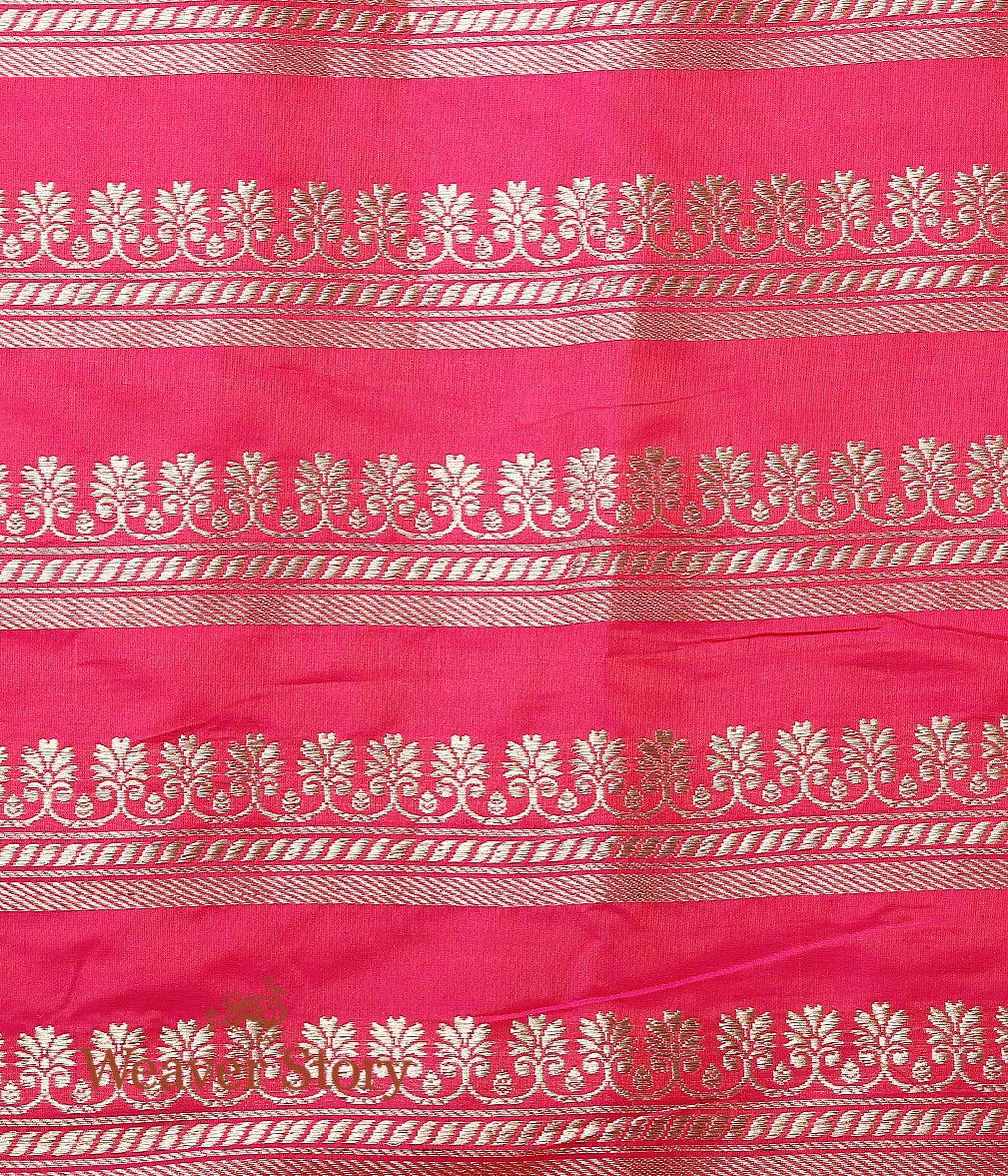 Handloom_Pink_Dual_Tone_Kadhwa_Banarasi_Lehenga_with_Red_Border_WeaverStory_08
