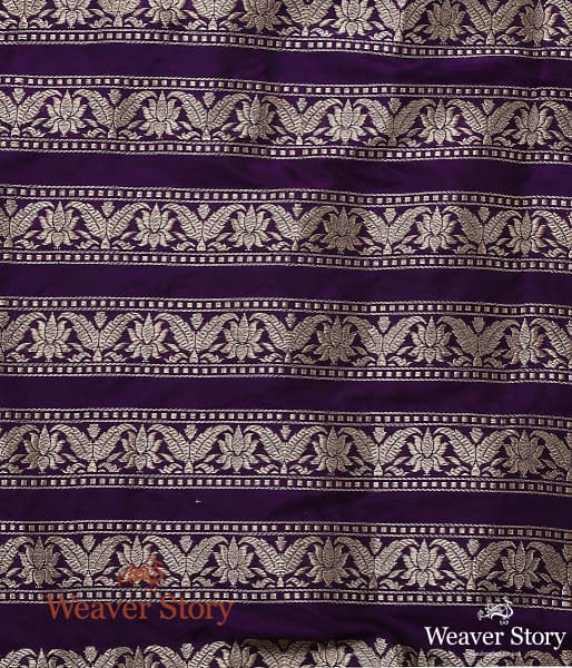 Handloom_Purple_Kadhwa_Meenakari_Banarasi_Lehenga_WeaverStory_07