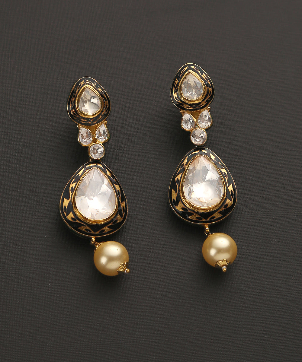 Malaki_Handcrafted_Pure_Silver_Earrings_With_kundan_And_Pearls_WeaverStory_02