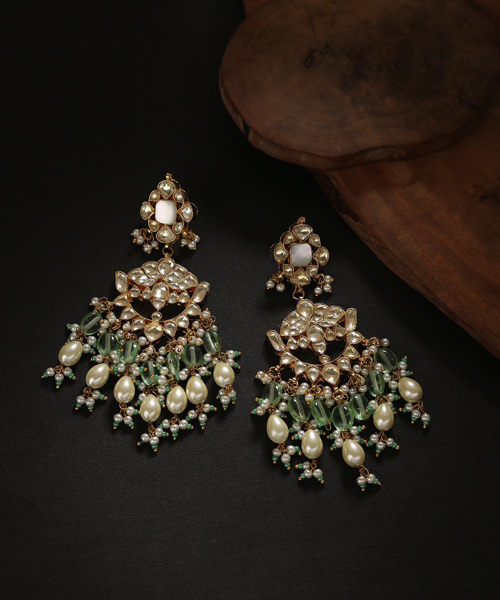 Farida_Handcrafted_Pure_Silver_Earrings_With_kundan_And_Pearls_WeaverStory_01