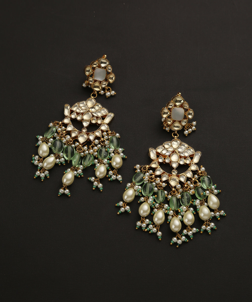 Farida_Handcrafted_Pure_Silver_Earrings_With_kundan_And_Pearls_WeaverStory_02