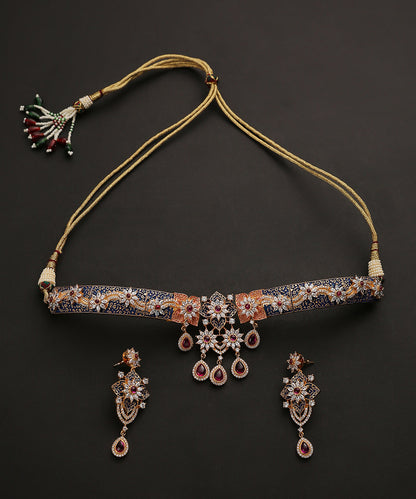 Faahira_Necklace_Set_With_kundan_And_Ruby_Handcrafted_In_Pure_Silver_WeaverStory_02