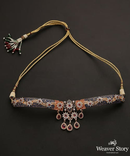 Faahira_Necklace_Set_With_kundan_And_Ruby_Handcrafted_In_Pure_Silver_WeaverStory_03