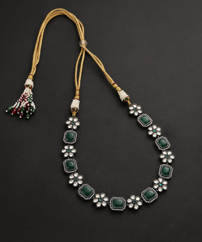 Latifah_Necklace_Set_With_kundan_And_Emeralds_Handcrafted_In_Pure_Silver_WeaverStory_03