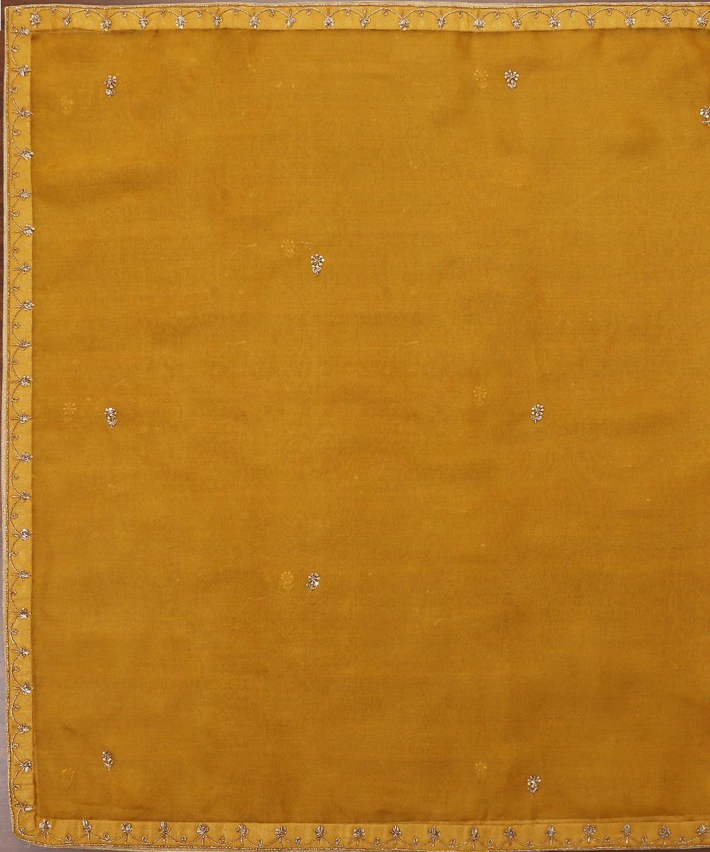 Handloom_Ochre_Yellow_Pure_Organza_Dupatta_With_Hand_Embroidered_Zardozi_Border_WeaverStory_02