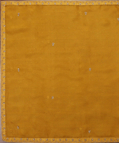 Handloom_Ochre_Yellow_Pure_Organza_Dupatta_With_Hand_Embroidered_Zardozi_Border_WeaverStory_02