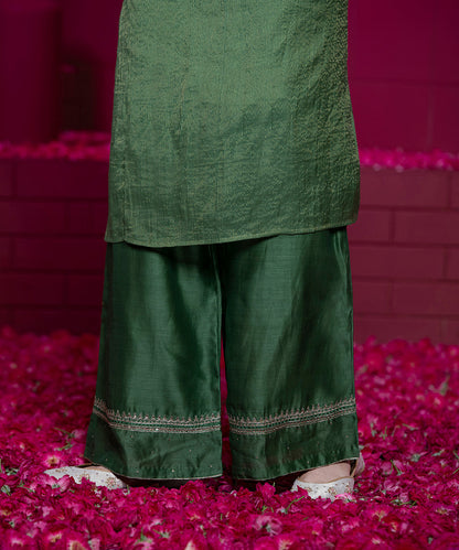 Green_Handloom_Embroidered_Anarkali_Kurta_in_Tissue_Chanderi_with_Organza_Dupatta_and_Wide_Pants_WeaverStory_06