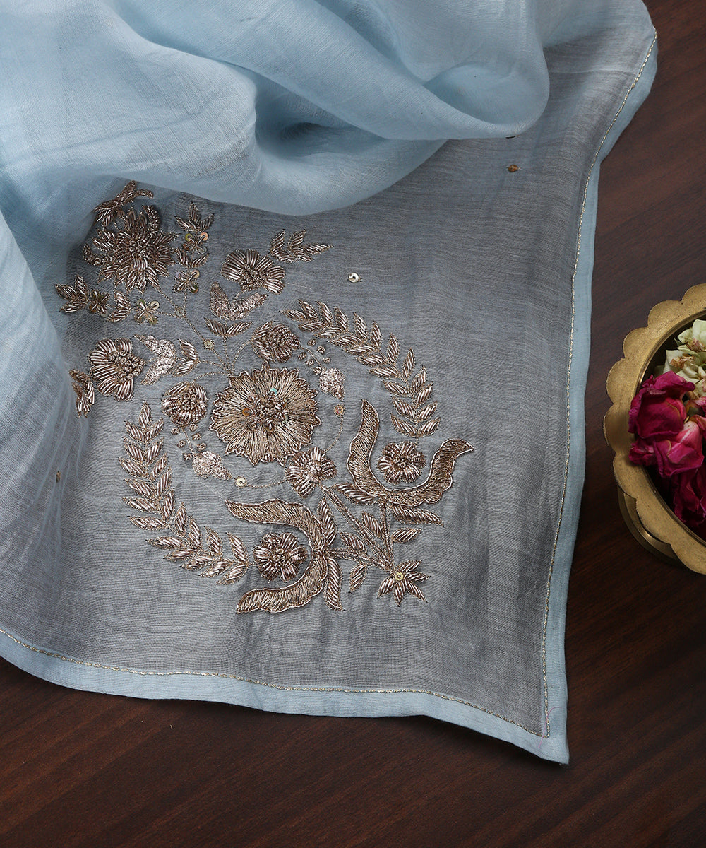 Ice_Blue_Handloom_Pure_Chanderi_Dupatta_With_Embroidered_Zardozi_Motifs_WeaverStory_01
