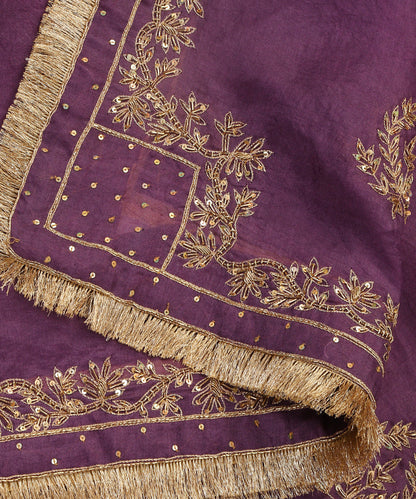 Purple_Dual_Shade_Handloom_Organza_Dupatta_With_Hand_Embroidered_Zardozi_Borders_And_Boota_WeaverStory_04
