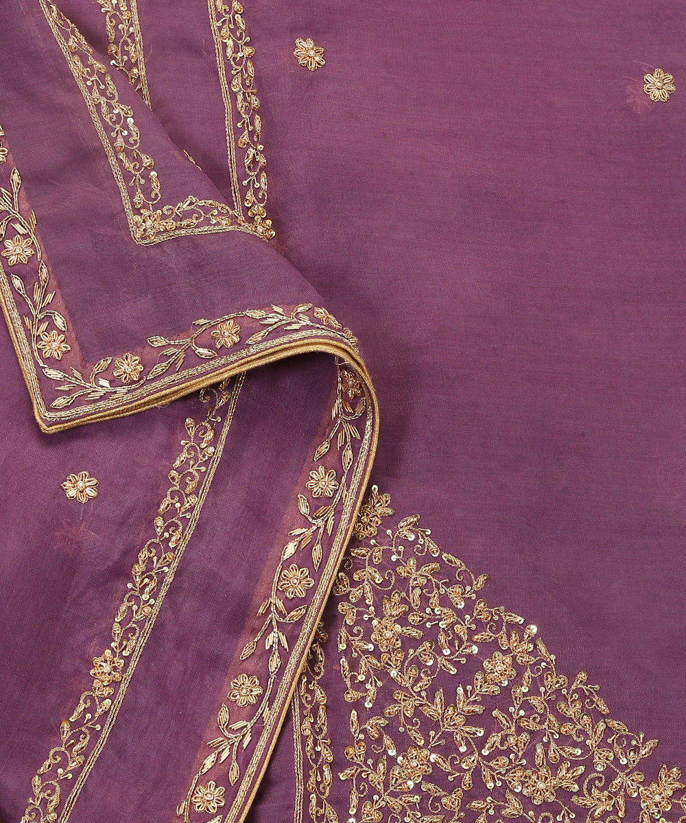 Purple_Handloom_Organza_Dupatta_With_Embroidered_Zardozi_Borders_And_Boota_All_Over_WeaverStory_04