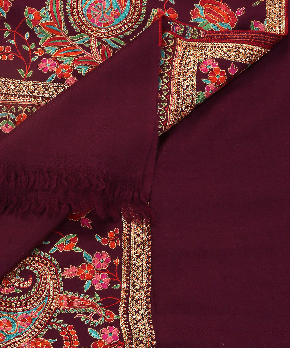 Plum_Handwoven_Pure_Pashmina_Shawl_With_Paper_Mache_Embroidery_Palla_And_Tilla_WeaverStory_05