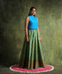 Sea_Green_Handloom_Pure_Katan_Silk_Banarasi_Skirt_With_Antique_Zari_And_Electric_Blue_Pure_Habutai_Silk_Top_WeaverStory_01
