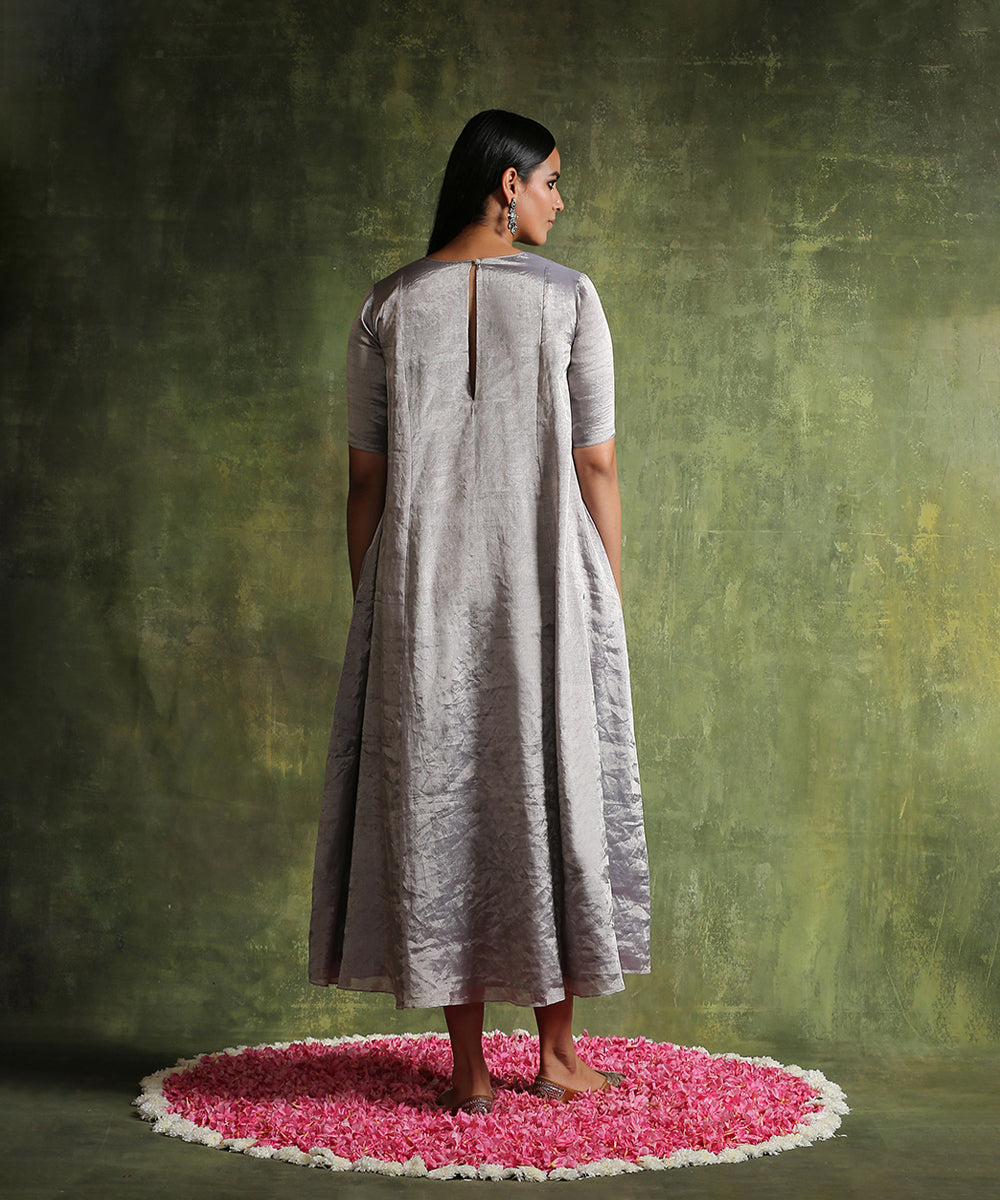Handloom_Silver_Pure_Chanderi_Silk_Tissue_Kalidar_Dress_WeaverStory_05