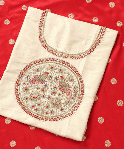 Offwhite_Raw_Silk_Blouse_Fabric_with_Zardozi_and_Meenakari_Hand_Embroidery_WeaverStory_02