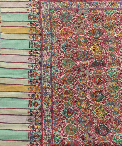 Beige_Pure_Pashmina_Shawl_With_Najibabad_Kalamkari_And_Sozni_Hand_Embroidery_WeaverStory_05