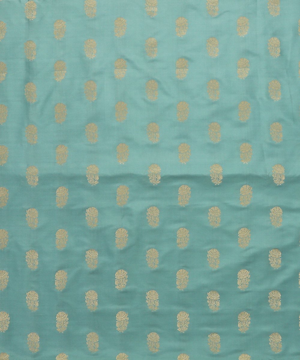 Blue_Handloom_Pure_Katan_Silk_Banarasi_Fabric_with_Booti_WeaverStory_02