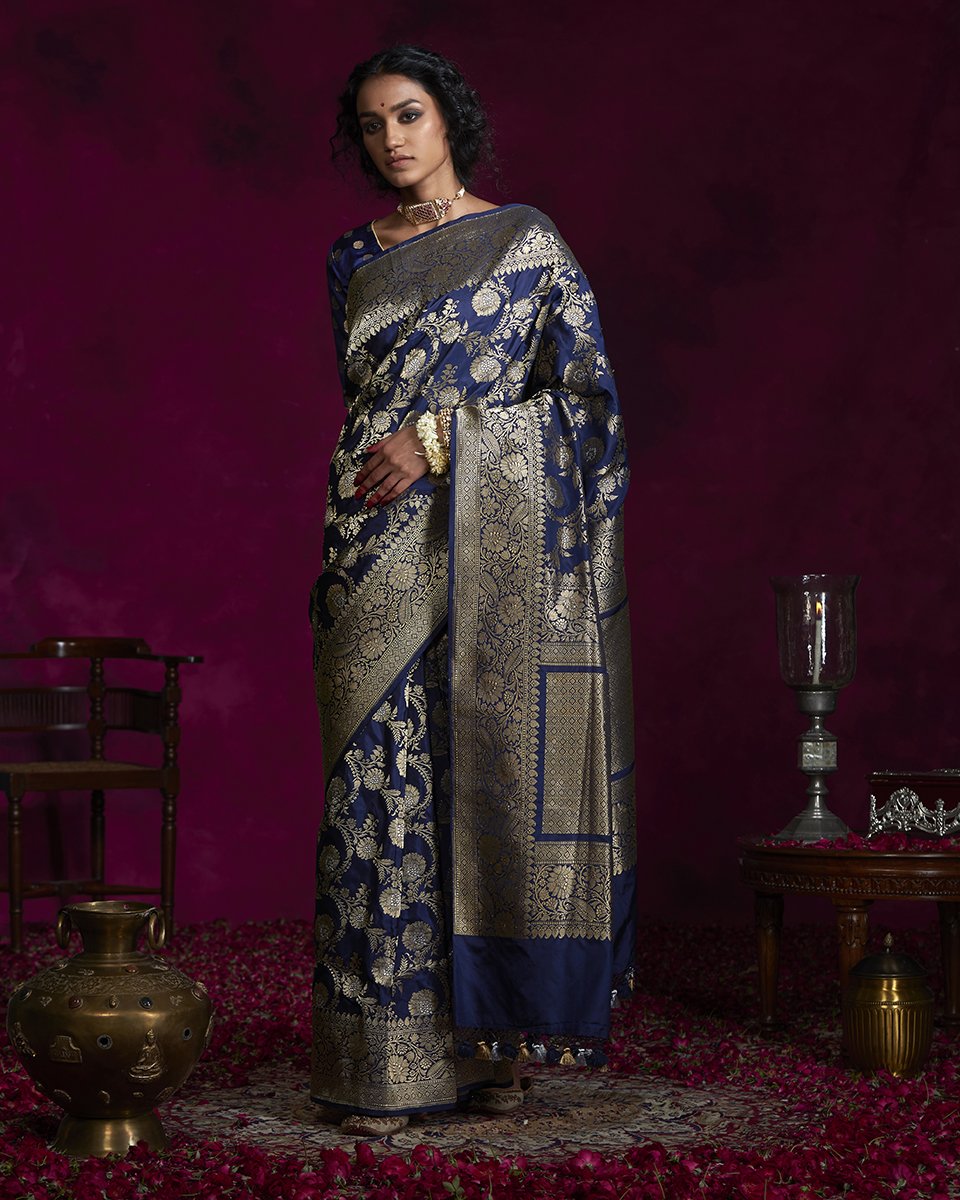 Blue_Katan_Silk_Handloom_Banarasi_Saree_with_Kadhwa_Weave_and_Jangla_Design_WeaverStory_02