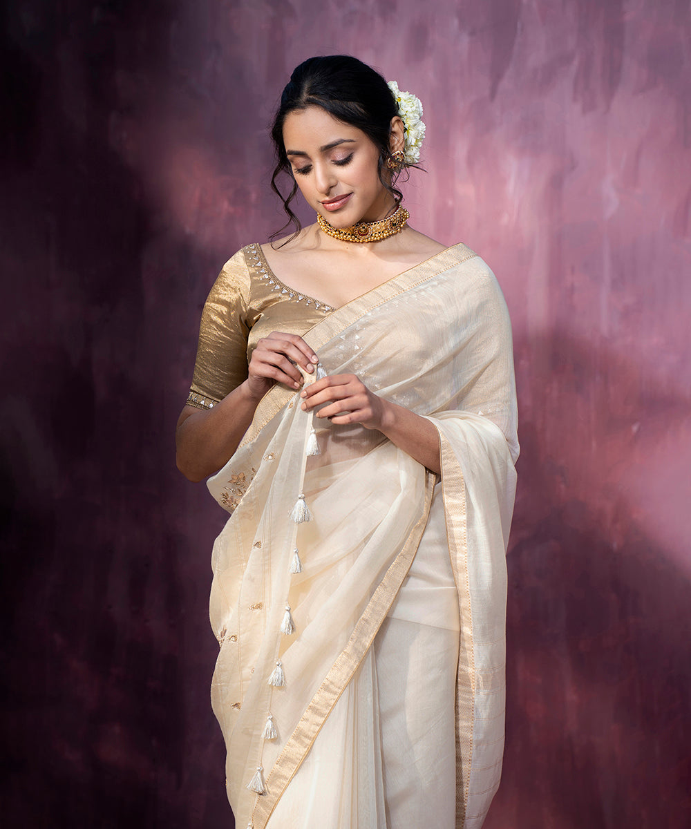 Offwhite_Handloom_Chanderi_Saree_With_Hand_Embroidery_WeaverStory_01