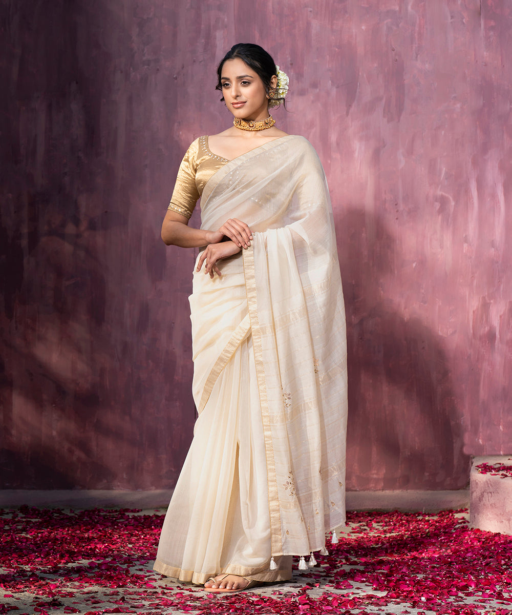 Offwhite_Handloom_Chanderi_Saree_With_Hand_Embroidery_WeaverStory_02