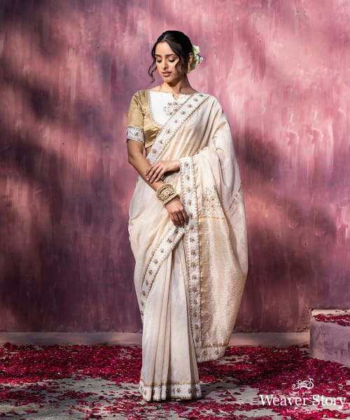 EE-W00153 Cream Cotton Saree – sakhifashions