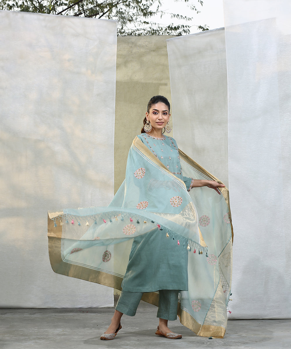 Handloom_Powder_Blue_Fully_Stitched_Suit_Set_With_Matching_Dupatta_WeaverStory_03
