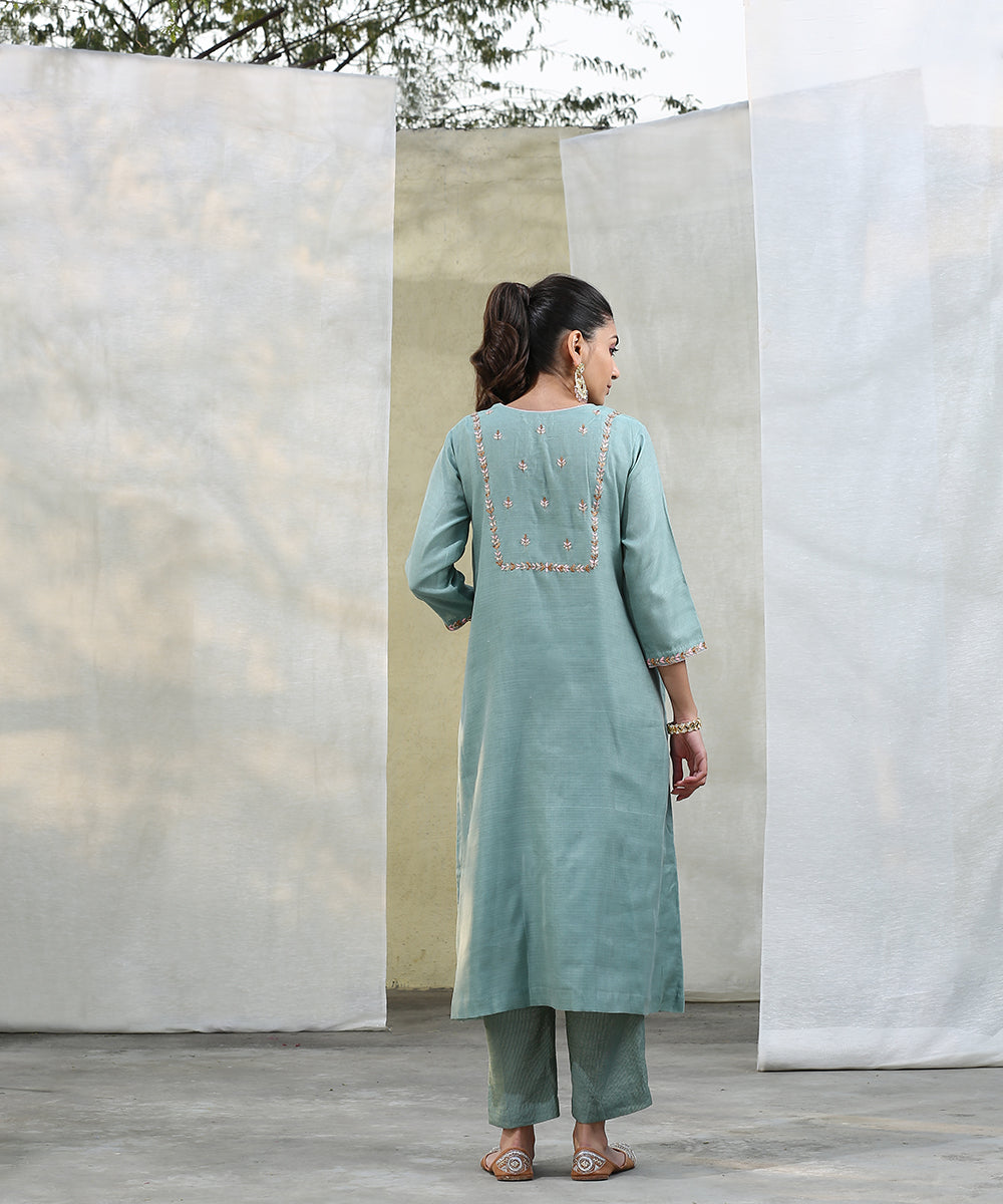 Handloom_Powder_Blue_Fully_Stitched_Suit_Set_With_Matching_Dupatta_WeaverStory_05