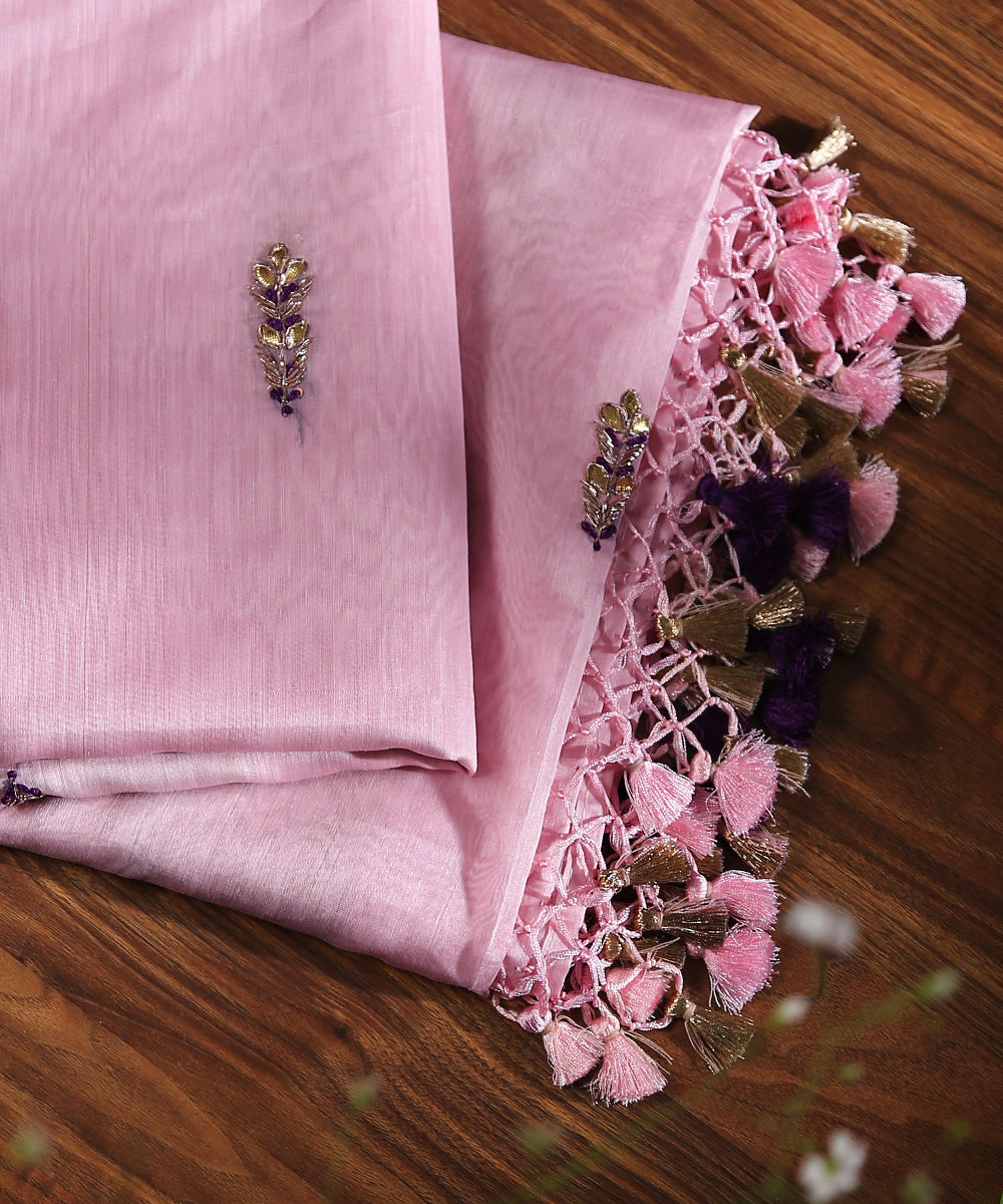 Pink_Hand_embroidered_Chanderi_Silk_Dupatta_with_Small_Zardozi_Booti_WeaverStory_01