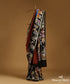 Brown_And_Black_Handloom_Pure_Mulberry_Silk_Hand_Batik_Saree_With_Deer_Motifs_Border_WeaverStory_01