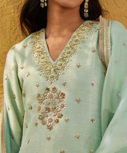 Sage_Green_Hand_Embroidered_Pure_Silk_Kurta_With_Brocade_Cigarette_Pants_And_Dupatta_WeaverStory_07