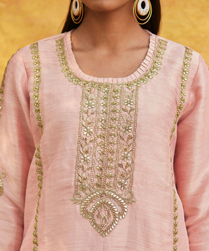 Light_Pink_Hand_Embroidered_Pure_Silk_Kurta_With_Tulip_Pants_And_Dupatta_WeaverStory_06