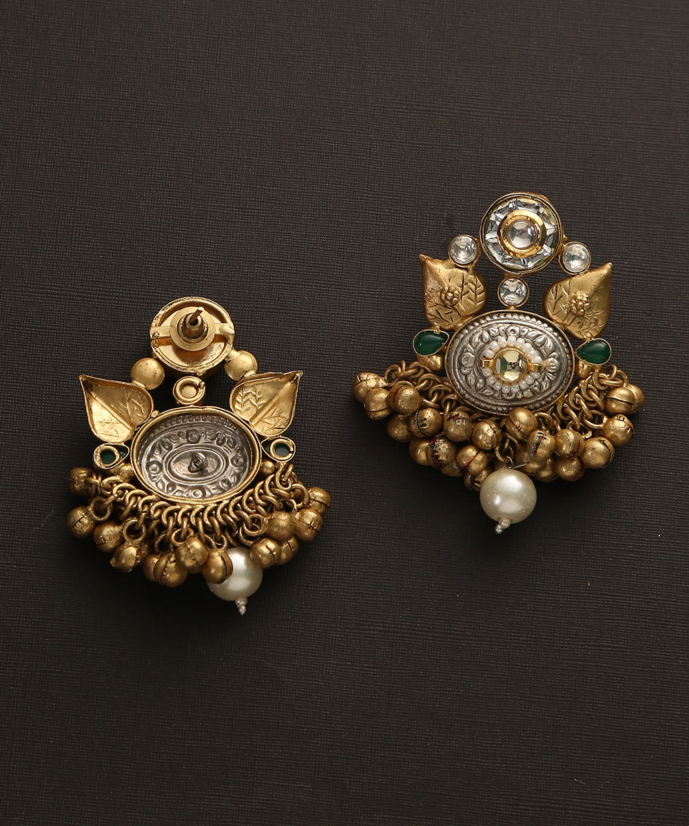 Hasini_Handcrafted_Earrings_With_Pearls_And_Ghungroos_WeaverStory_03