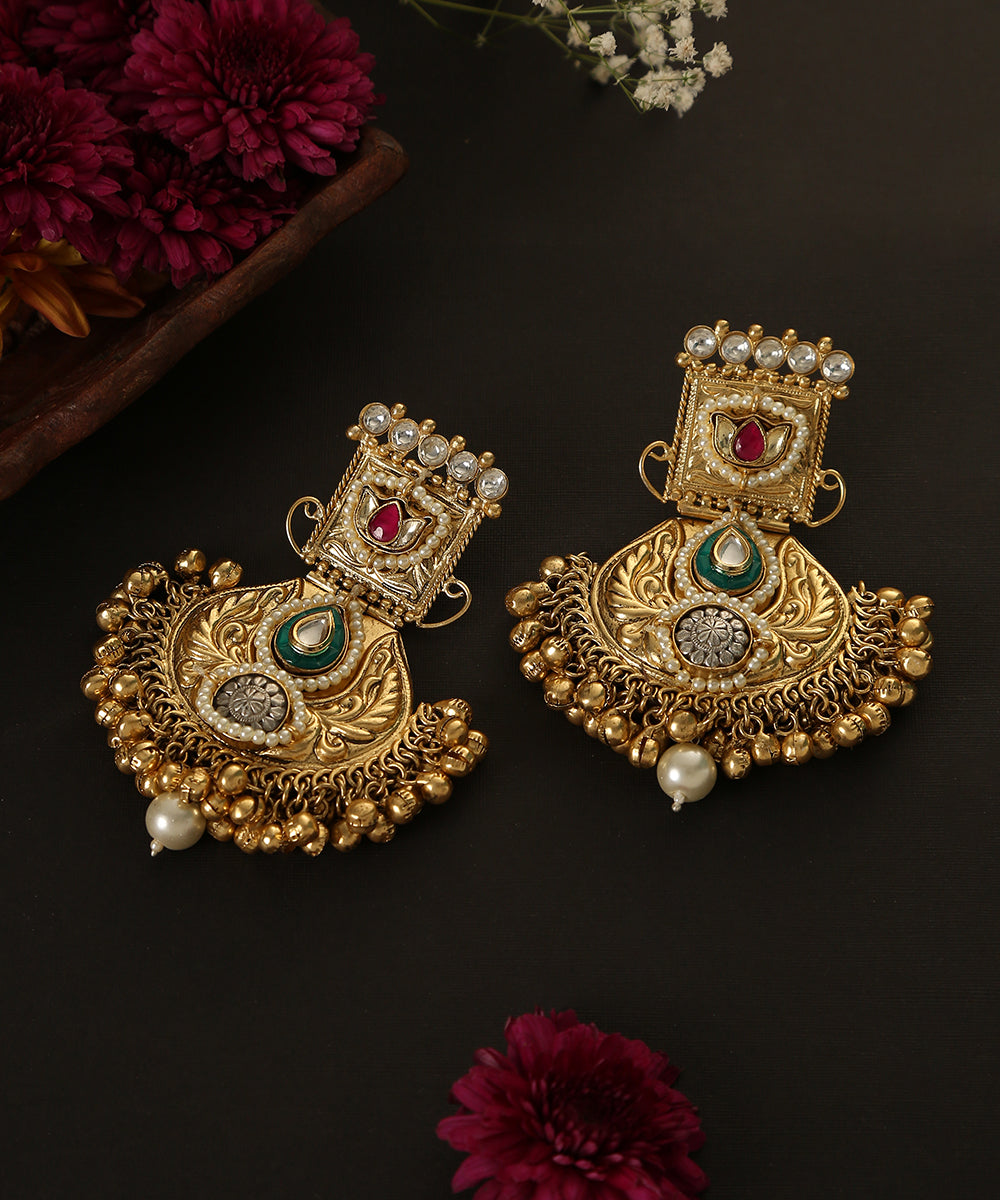 Chandrika_Handcrafted_Earrings_With_Ghungroos_And_Stones_WeaverStory_01