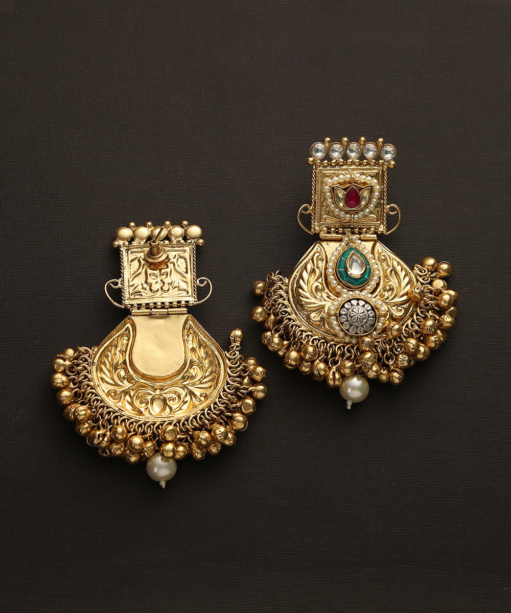 Chandrika_Handcrafted_Earrings_With_Ghungroos_And_Stones_WeaverStory_03