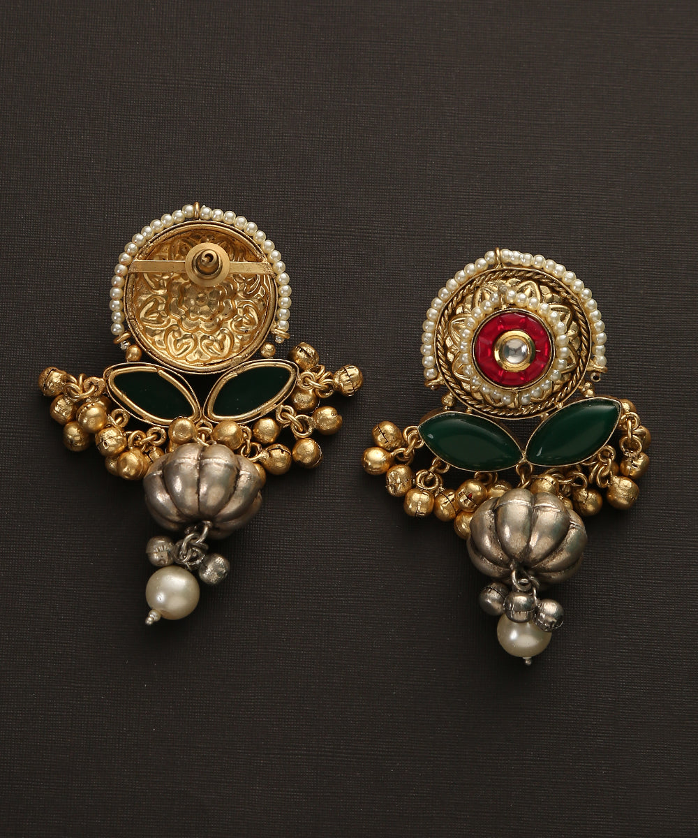 Antara_Handcrafted_Earrings_With_Pearls_And_Stones_WeaverStory_03