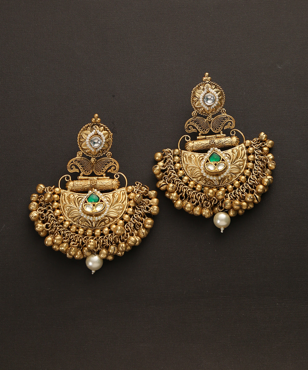 Dheemayi_Handcrafted_Earrings_With_Pearls_And_Ghungroos_WeaverStory_02