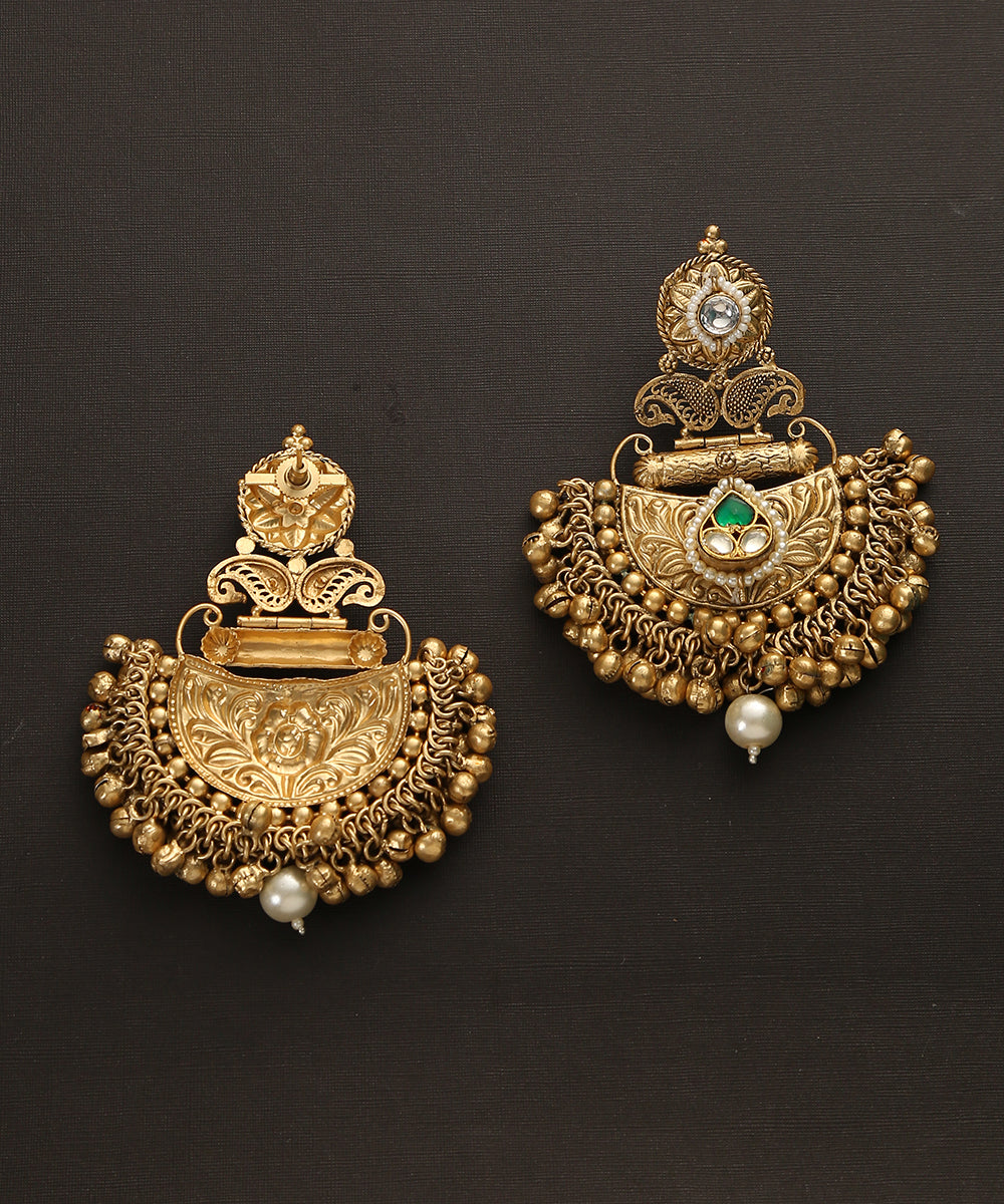 Dheemayi_Handcrafted_Earrings_With_Pearls_And_Ghungroos_WeaverStory_03