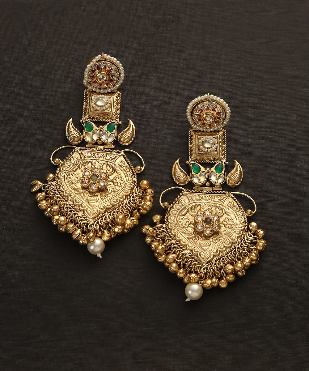 Avni_Handcrafted_Earrings_With_Pearls_And_Stones_WeaverStory_02