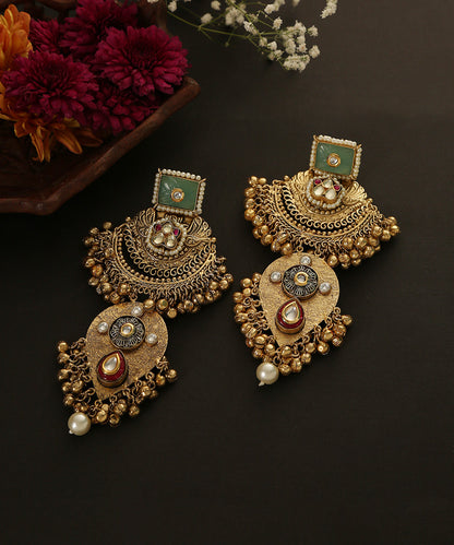Eni_Handcrafted_Earrings_With_Ghungroos_And_Stones_WeaverStory_01
