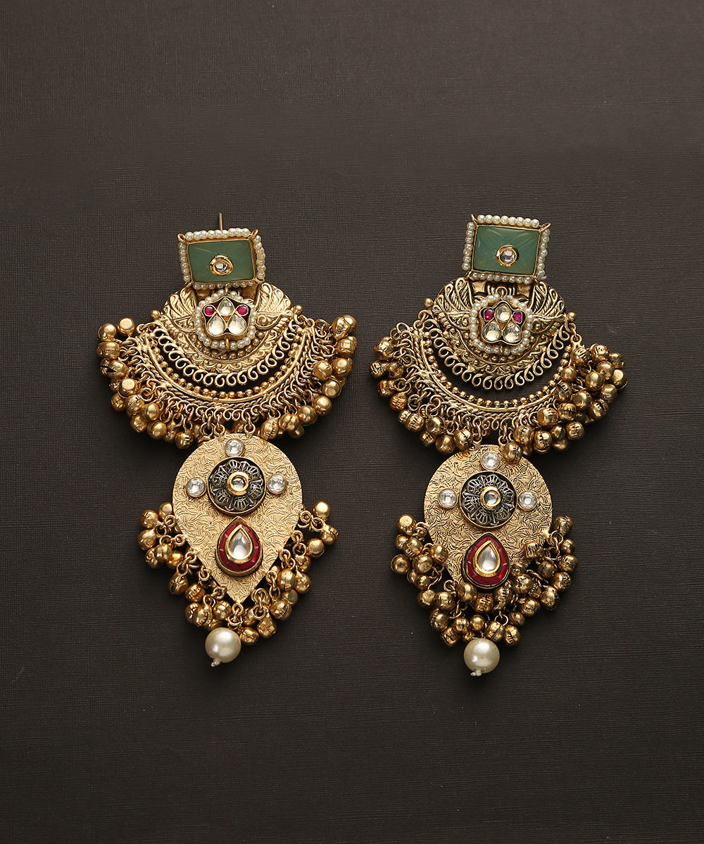 Eni_Handcrafted_Earrings_With_Ghungroos_And_Stones_WeaverStory_02