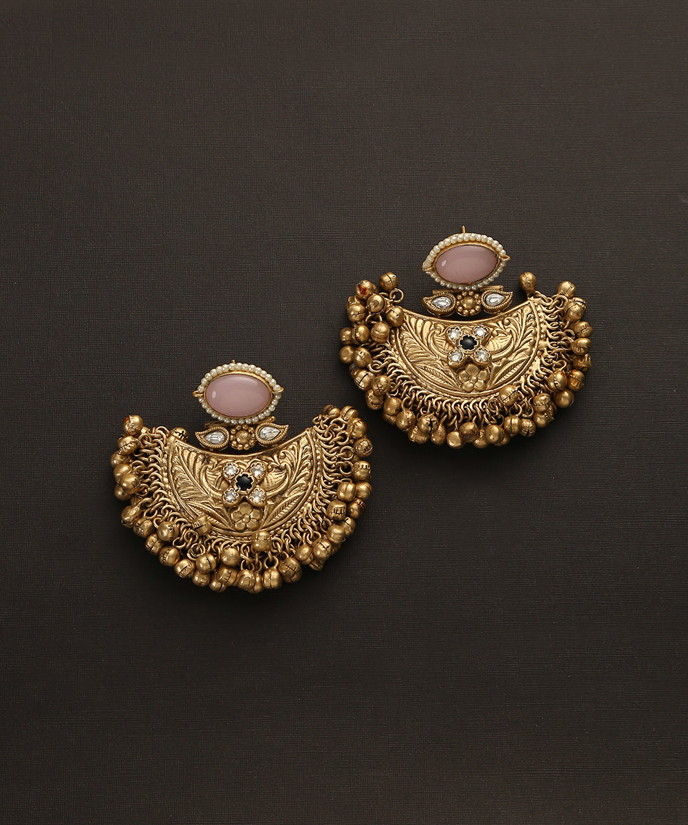 Chetaki_Handcrafted_Earrings_With_Pearls_And_Ghungroos_WeaverStory_02
