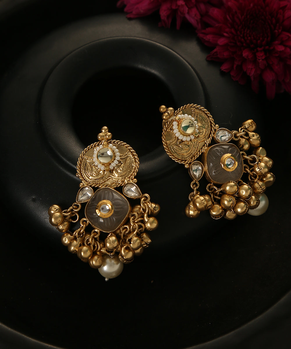 Chaitri_Handcrafted_Earrings_With_Pearls_And_Stones_WeaverStory_01