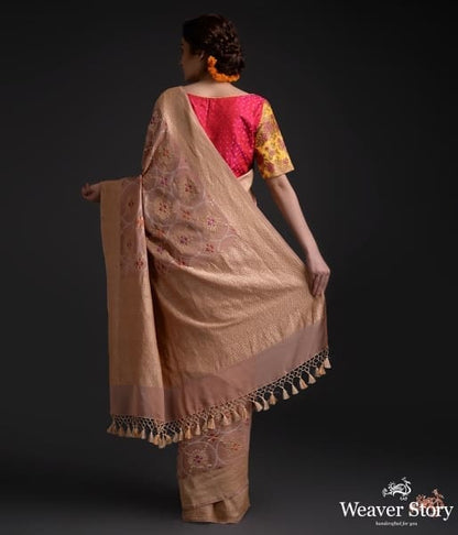Dull_brown_banarasi_georgette_meenakari_jangla_WeaverStory_03