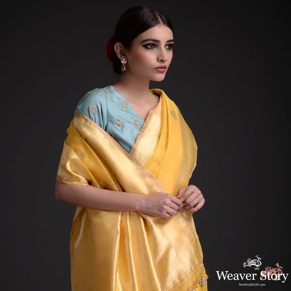 Handwoven_pure_cotton_jamdani_weave_twin_leaf_motif_saree_WeaverStory_01