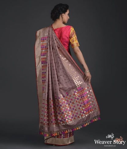 Handwoven_Banarasi_Tanchoi_saree_with_meenakari_in_light_brown_color_WeaverStory_03