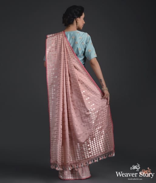 Handwoven_Banarasi_Tanchoi_saree_with_meenakari_in_light_pink_WeaverStory_03