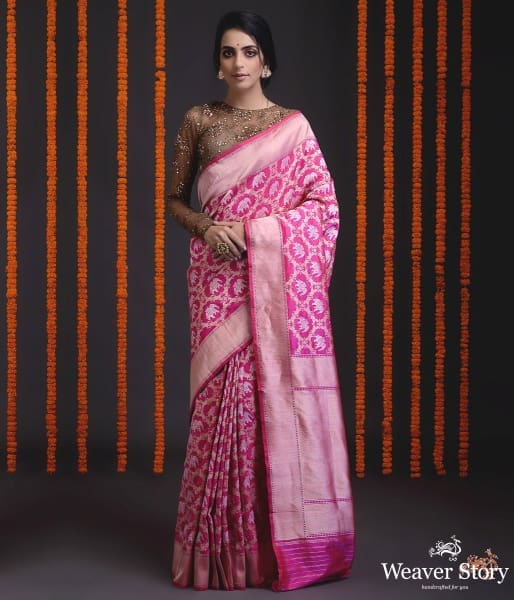 Handwoven_kadhwa_banarasi_jangla_in_pink_with_animal_motifs_(Damage)_WeaverStory_02